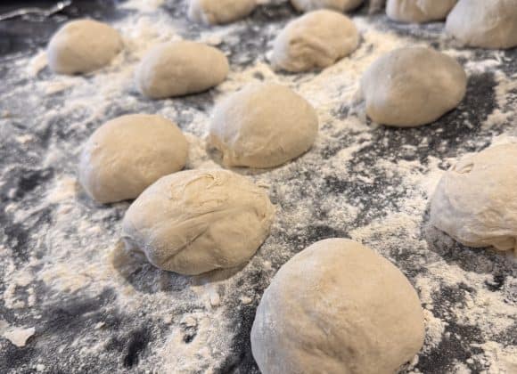 Freshly prepared home-baked bagels for breakfast service at Brightham House Boutique Bed & Breakfast.